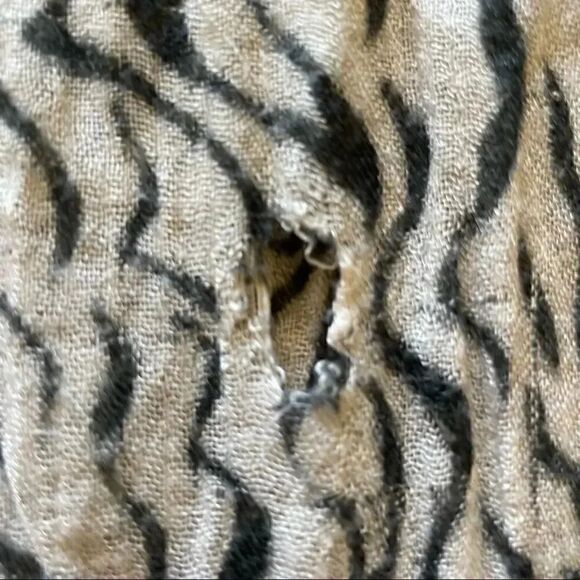 2 for $30 Boho Zebra Print Soft Oversized Lightweight Fringe Beachy Scarf Wrap - Picture 4 of 5